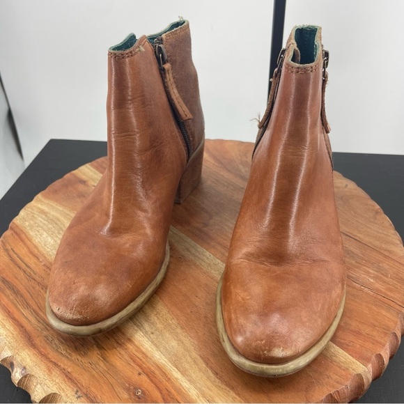 ROAN By Bed Stu Liz Distressed Leather & Suede Double Zip Handmade Ankle Boots 6 - Picture 2 of 8